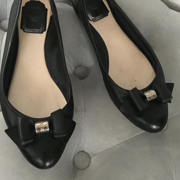 Cannage Bow Calfskin Ballerinas - Picture 1 of 16
